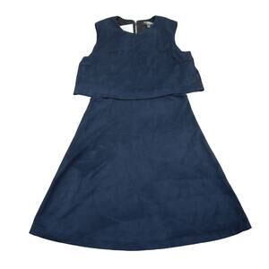 Fashion Union Dress Womens XS Blue Sleeveless Crew Neck Sheath Dress